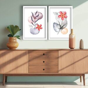 Imagine Set 2 tablouri decorative, 2p3752softct-009, Lemn, Multicolor