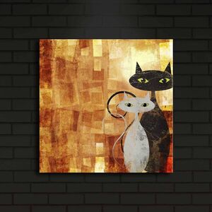 Imagine Tablou decorativ cu lumina LED, 4040İACT-17, Dimensiune: 40 x 40 cm, Multicolor