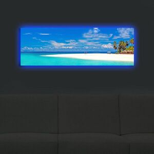 Imagine Tablou decorativ cu lumina LED, 3090DACT-30, 30 x 90 cm, Multicolor