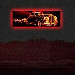 Imagine Tablou decorativ cu lumina LED, 3090DACT-43, 30 x 90 cm, Multicolor