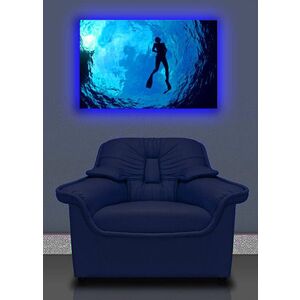 Imagine Tablou decorativ cu lumina LED, 4570DACT-6, Dimensiune: 45 x 70 cm, Multicolor