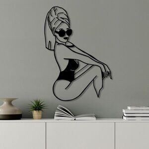 Imagine Decoratiune de perete, Cool Woman, 50 x 70 cm, Negru
