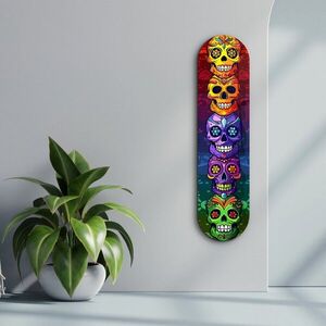 Imagine Tablou decorativ, Sugar Skulls v2, Dimensiune: 20 x 80 cm, Multicolor