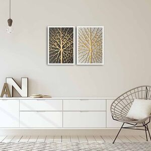 Imagine Set 2 tablouri decorative, 2PBCT-05, Cadru: 100% PVC (grosime: 22 mm), Multicolor