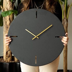 Imagine Ceas de perete, Timeless Metal Wall Clock, Dimensiune: 48 x 48 cm, Negru