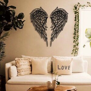 Imagine Decoratiune de perete, Angel Wings, Dimensiune: 32 x 70 cm (1 bucată), Negru