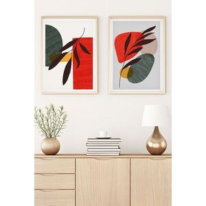 Imagine Set 2 tablouri decorative, Huhu44, Lemn masiv, Multicolor
