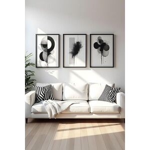 Imagine Set 3 tablouri decorative, Huhu434, Lemn masiv, Multicolor