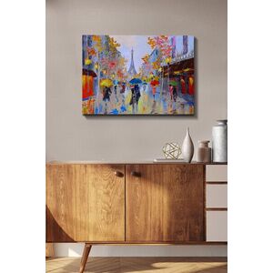 Imagine Tablou decorativ, Kanvas Tablo (50 x 70), Rama din lemn (grosime 3 cm), Multicolor