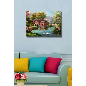 Imagine Tablou decorativ, Kanvas Tablo (50 x 70), Rama din lemn (grosime 3 cm), Multicolor