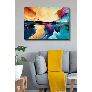 Imagine Tablou decorativ, Kanvas Tablo (70 x 100), Rama din lemn (grosime 3 cm), Multicolor