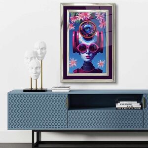 Imagine Tablou decorativ, 4363Kromgumusct, Lemn masiv, Multicolor