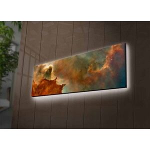 Imagine Tablou decorativ cu lumina LED, 3090NASA-011, 30 x 90 cm, Multicolor