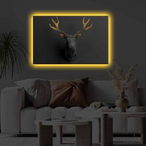 Imagine Tablou decorativ cu lumina LED, 4570KTLGDACT, Dimensiune: 45 x 70 cm, Multicolor