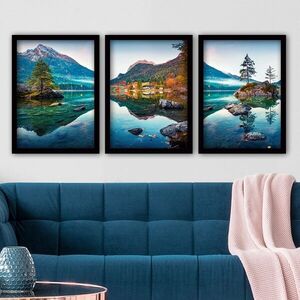 Imagine Set 3 tablouri decorative, 3SC108, Plastic, Multicolor