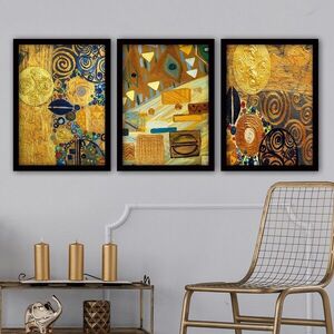 Imagine Set 3 tablouri decorative, 3SC154, Plastic, Multicolor