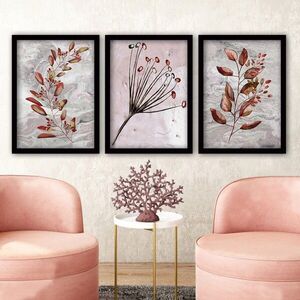 Imagine Set 3 tablouri decorative, 3SC67, Plastic, Multicolor
