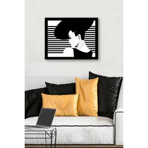 Imagine Tablou decorativ, SC0380, Rama din lemn (grosime 3 cm), Multicolor