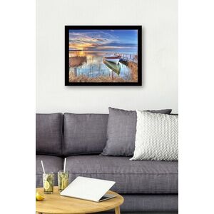 Imagine Tablou decorativ, SC0589, Rama din lemn (grosime 3 cm), Multicolor