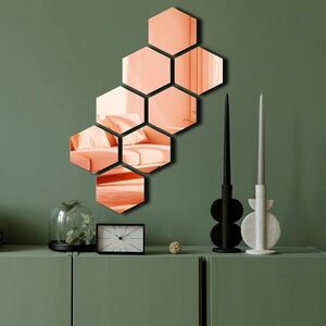 Imagine Oglinda decorativa, Ozgl525, Baza din 100% EVA (Grosime: 10 mm), Auriu roz