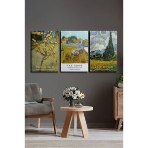 Imagine Set 3 tablouri decorative, Ersycnvs16, 50 x 70 cm, 3 piese, Multicolor