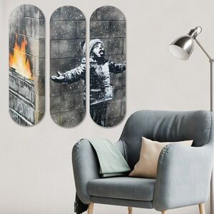 Imagine Set 3 tablouri decorative, 3KY3772, Imprimat UV, Multicolor