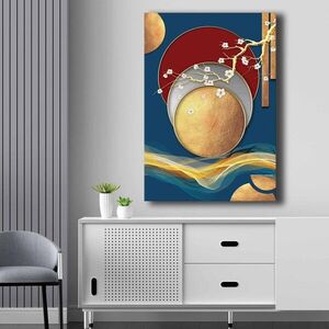 Imagine Tablou decorativ, 70100NISC-037, Lemn, Bej / Gri / Roșu / Albastru