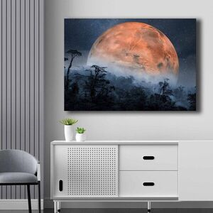 Imagine Tablou decorativ, 70100NISC-049, Lemn, Portocaliu / Bleumarin / Negru