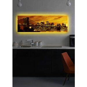 Imagine Tablou decorativ cu lumina LED, 3090DACT-3, 30 x 90 cm, Multicolor