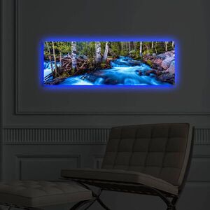 Imagine Tablou decorativ cu lumina LED, 3090DACT-38, 30 x 90 cm, Multicolor