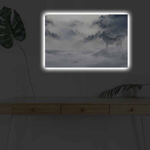 Imagine Tablou decorativ cu lumina LED, 4570DHDACT-179, Dimensiune: 45 x 70 cm, Multicolor