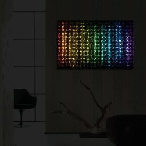Imagine Tablou decorativ cu lumina LED, 4570İACT-37, Dimensiune: 45 x 70 cm, Multicolor