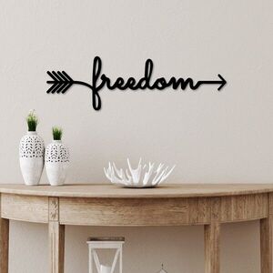 Imagine Decoratiune de perete, Freedom, Dimensiuni: 62 x 19 cm , Negru
