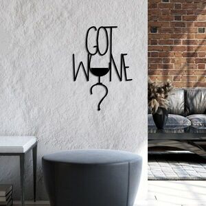 Imagine Decoratiune de perete, Got Wine, Dimensiuni: 54 x 38 cm , Negru
