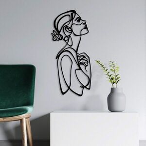 Imagine Decoratiune de perete, Portrait v2, Dimensiuni: 70 x 32 cm, Negru