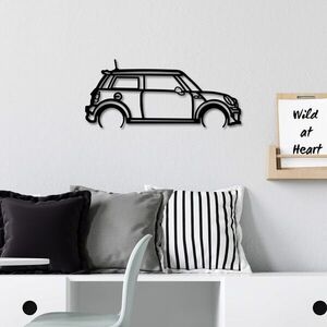 Imagine Decoratiune de perete, Mini Cooper, Dimensiuni: 73 x 33 cm , Negru