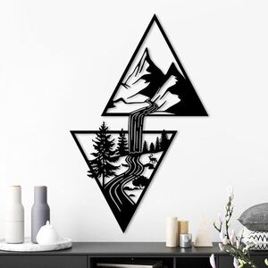 Imagine Decoratiune de perete, Cassade, Dimensiune: 80 x 50 cm, Negru