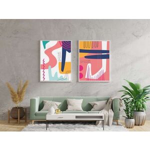 Imagine Set 2 tablouri decorative, Mp2-00108, Imprimare digitala, Multicolor