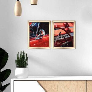 Imagine Set 2 tablouri decorative, 2ACT-005, Cadru: 100% PVC (Grosime: 20 mm), Multicolor