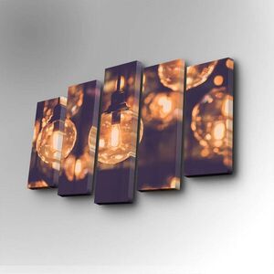 Imagine Set 5 tablouri decorative, 5PUC-068, Dimensiune: 14 x 50 cm (1 bucată), Multicolor