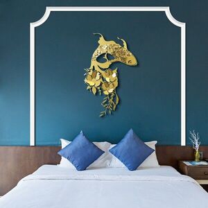Imagine Decoratiune de perete, Carpa Koi- APT748 L, Dimensiuni: 58 x 87 cm, Auriu