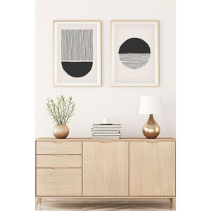 Imagine Set 2 tablouri decorative, Huhu142, Lemn masiv, Multicolor