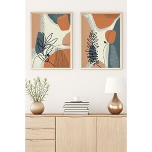 Imagine Set 2 tablouri decorative, Huhu35, Lemn masiv, Multicolor