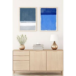 Imagine Set 2 tablouri decorative, Huhu63, Lemn masiv, Multicolor
