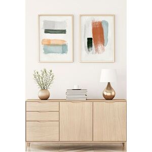 Imagine Set 2 tablouri decorative, Huhu102, Lemn masiv, Multicolor