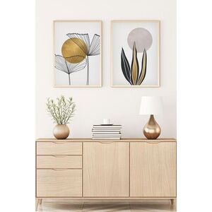 Imagine Set 2 tablouri decorative, Huhu77, Lemn masiv, Multicolor