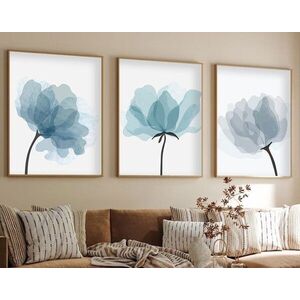 Imagine Set 3 tablouri decorative, Huhu206, Lemn masiv, Multicolor