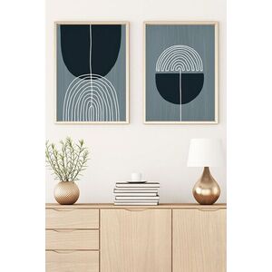 Imagine Set 2 tablouri decorative, Huhu112, Lemn masiv, Multicolor