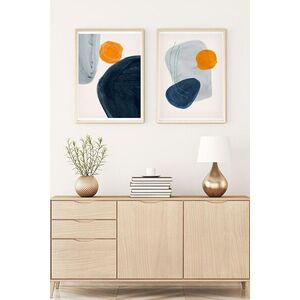 Imagine Set 2 tablouri decorative, Huhu9, Lemn masiv, Multicolor