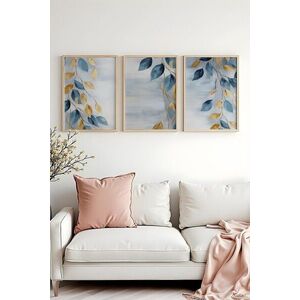Imagine Set 3 tablouri decorative, Huhu476, Lemn masiv, Multicolor